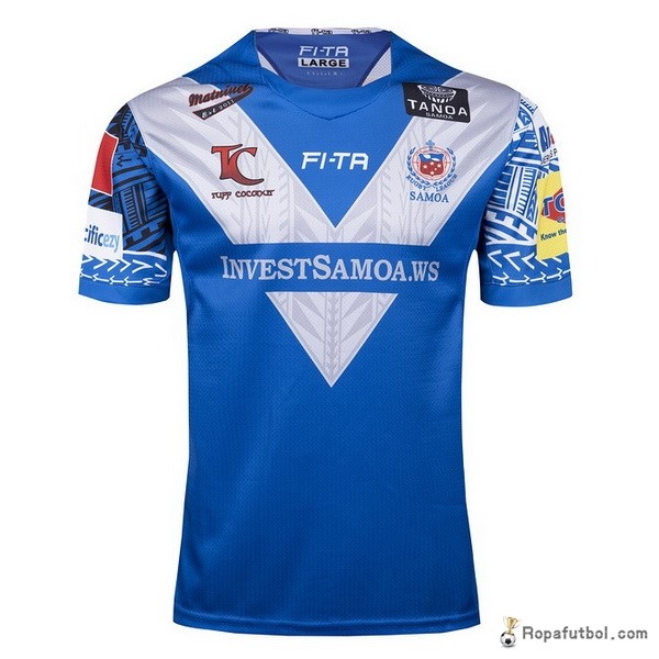 Camiseta Rugby Samoa Replica Primera Ropa 2017 Azul